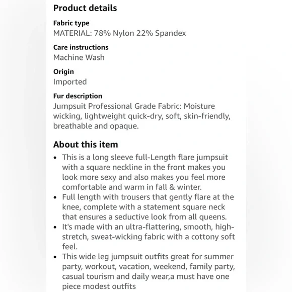 NWT Qinsen Black Square Neck Full Length Catsuit Playsuit Romper Sz S - Picture 6 of 6